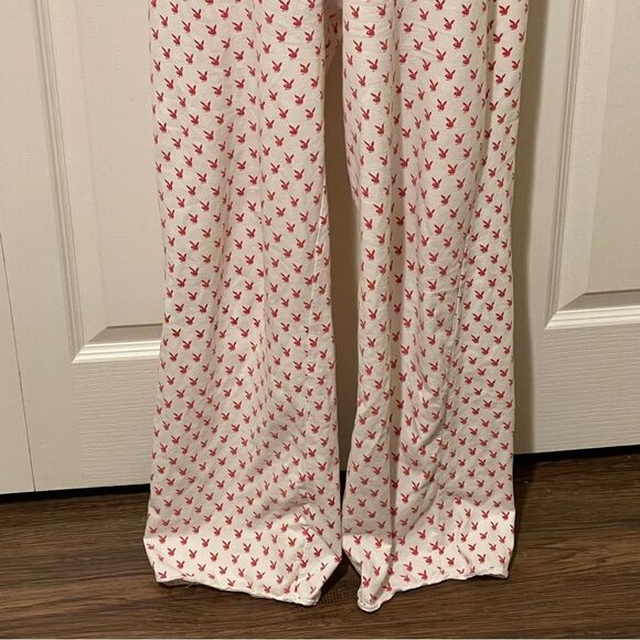 Vintage YTK Playboy Onesie Pajama With Backside Flap Red Cream Size Medium - Picture 5 of 14